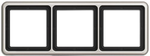 Рамка универсальная Jung CD500 3-м. металл платина фото Рамка универсальная Jung CD500 3-м. металл платина картинка